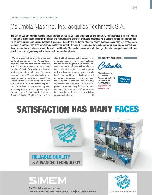 Columbia Machine Logo - Columbia Machine, Inc. Acquires Techmatik S.A. CPI Worldwide.com