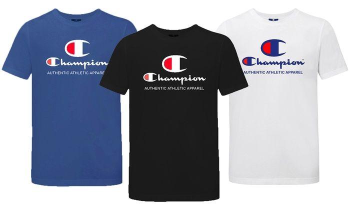 Champion Athletic Apparel Logo - Up To 32% Off Men's Champion Logo T-Shirts | Groupon