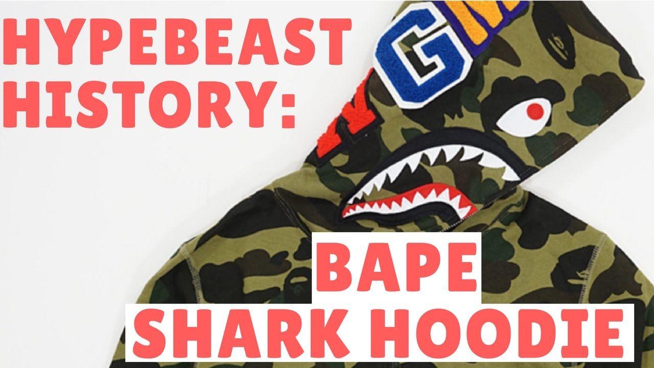WGM BAPE Shark Logo - Bape Hoodie History- A Bathing Ape Camouflage Camo Shark and Nigo ...