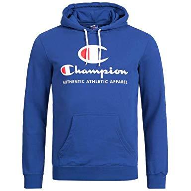 Champion Athletic Apparel Logo - Champion Mens Mens Big Logo Hoody in Blue: Champion: Amazon.co