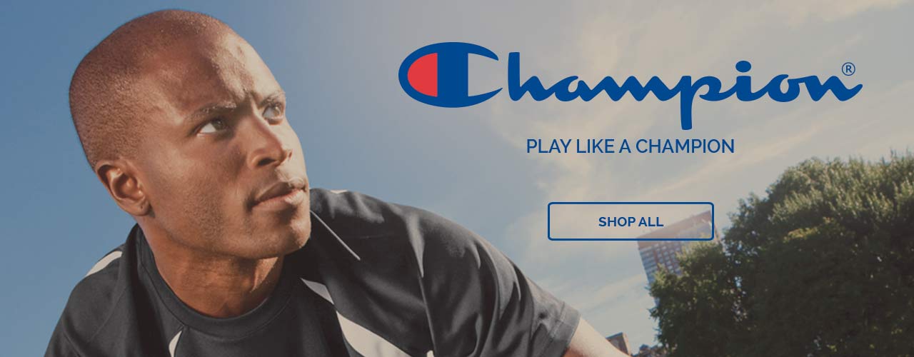 Champion Athletic Apparel Logo - Custom Wholesale Champion Clothing | InkHead.com