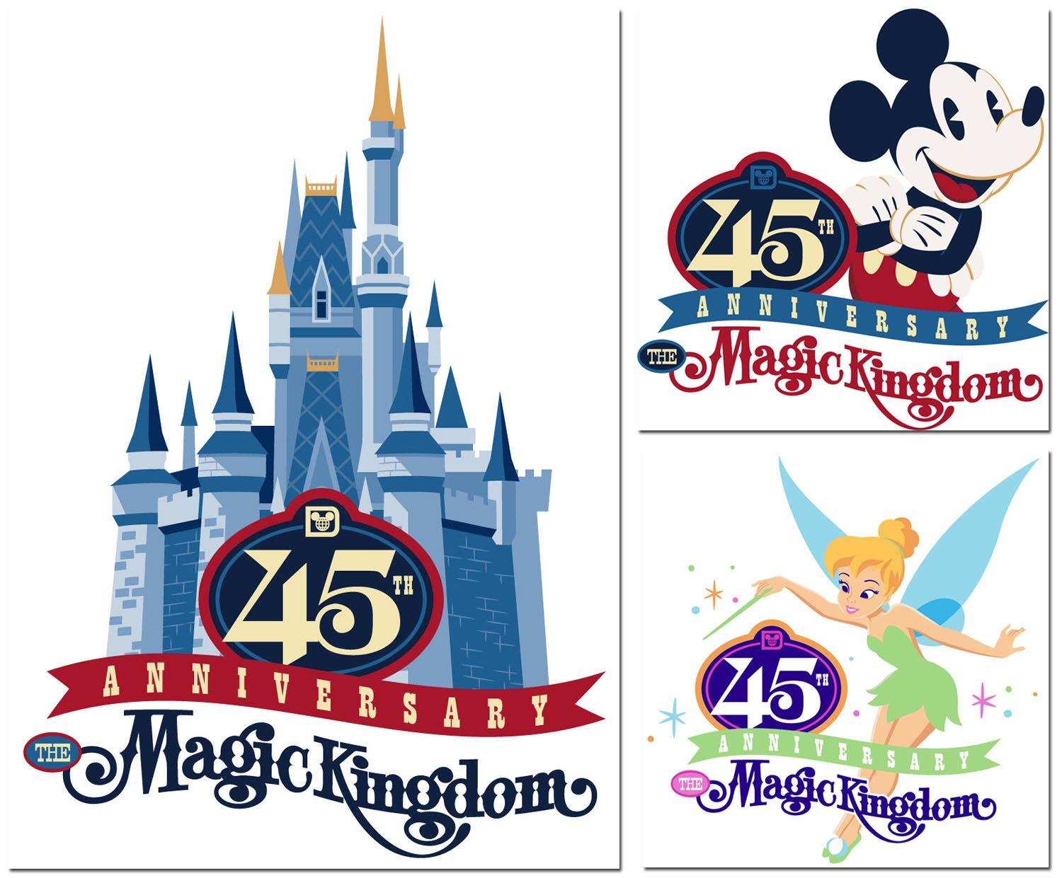 Disney World Magic Kingdom Logo - First Look at Magic Kingdom 45th Anniversary Merchandise Artwork ...