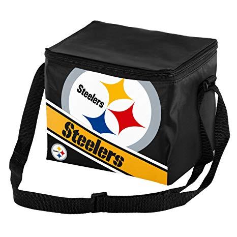Cool Steelers Logo - Amazon.com : Pittsburgh Steelers Big Logo Stripe 6 Pack Cooler ...