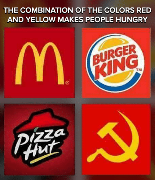 Red and Yellow Burger Logo - The COMBINATION OF THE COLORS RED AND YELLOW MAKES PEOPLE HUNGRY