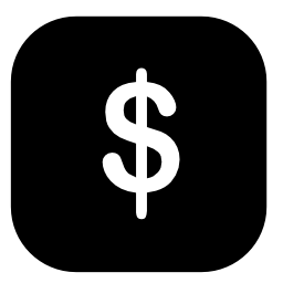 Cash -Only Logo - Cash symbol inside square vector logo icons - Free download