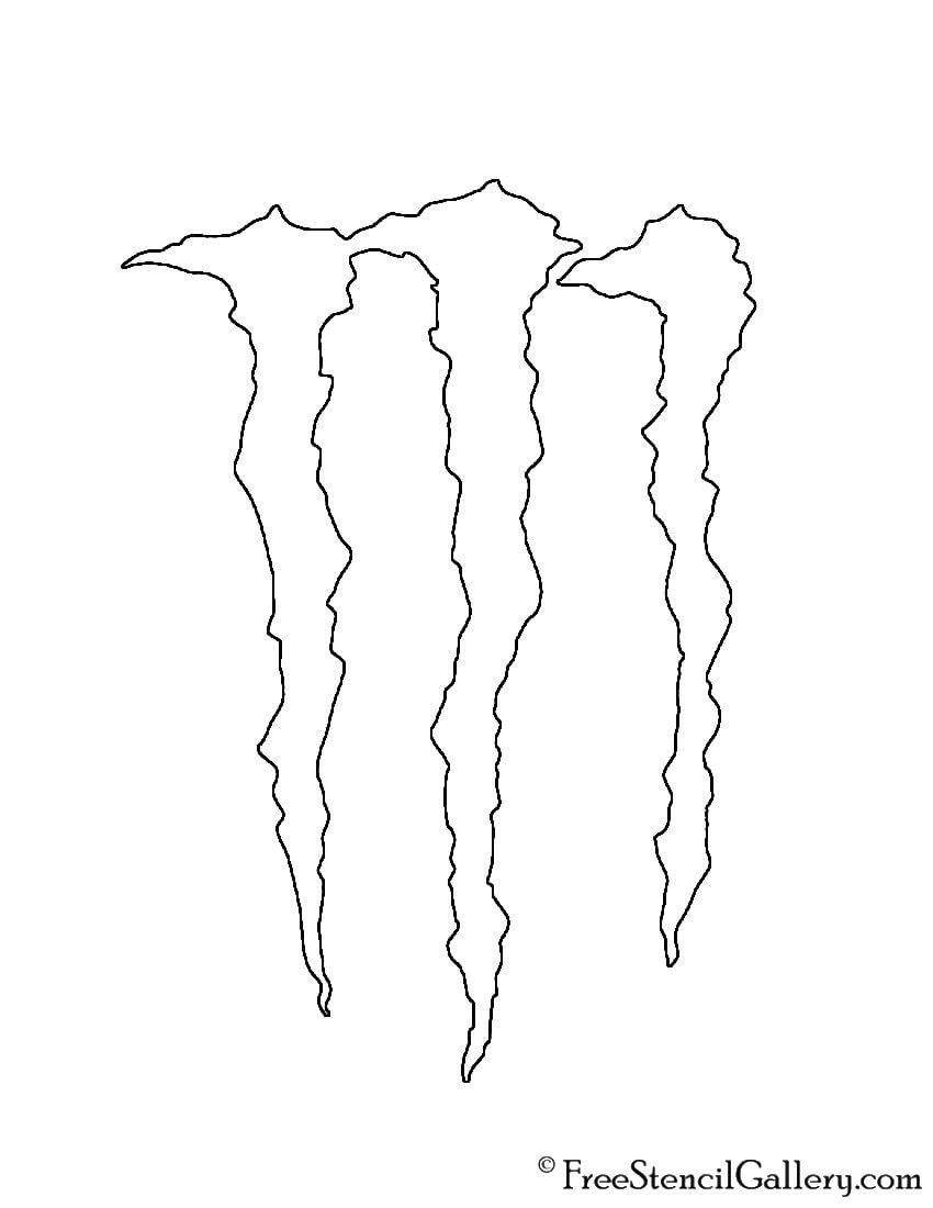 Monster Energy Logo - Monster Energy Drink Logo Stencil | Free Stencil Gallery