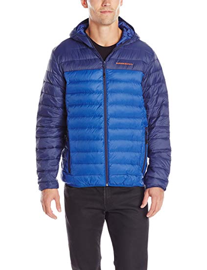 Hawke & Co Logo - Hawke & Co Men's Colorblock Hooded Packable Down Puffer Jacket