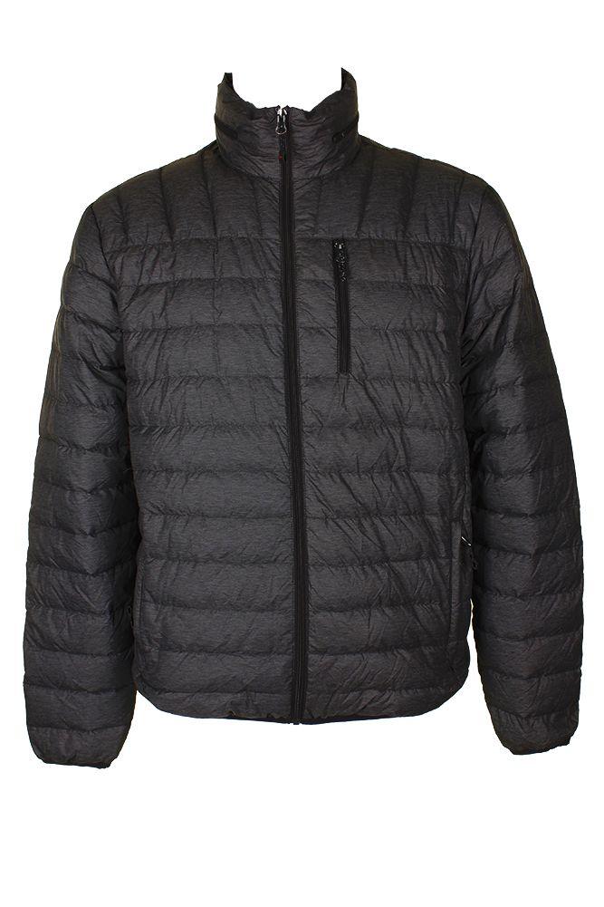 Hawke & Co Logo - Hawke & Co. Outfitter Mens Smoke Grey Quilted Packable Down Puffer