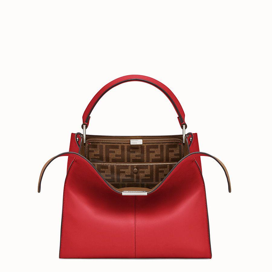 Red Square White F Logo - Leather Bags - Luxury Bags for Women | Fendi