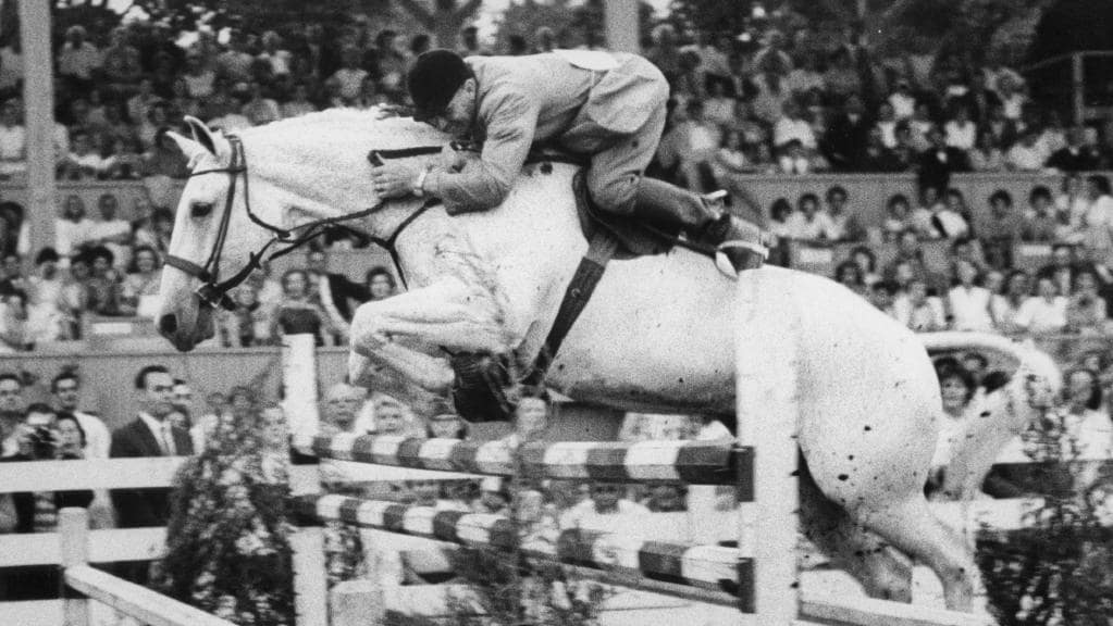 Horse Jumping through Circle Logo - How an $80 plough horse became a legend in American equestrian ...