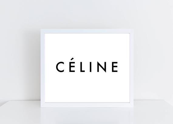 Celine Logo - Items similar to Celine | Celine Wall Art | Celine Logo | Celine ...