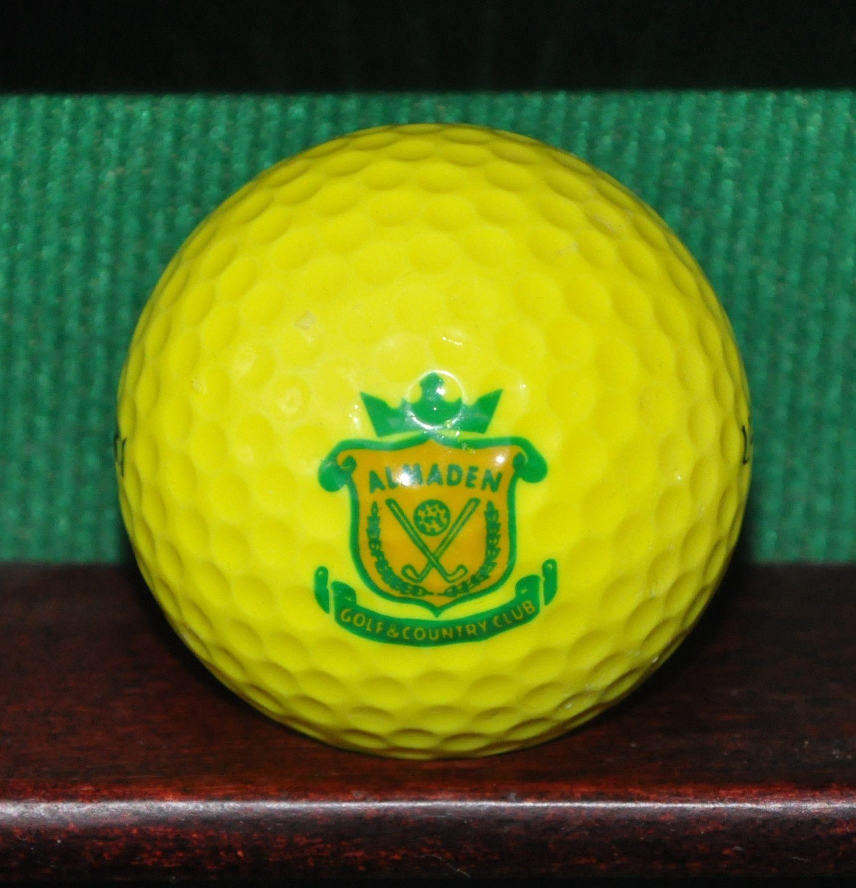 Yellow Ball Company Logo - Vintage Almaden Country Club San Jose Logo Golf Ball. Yellow | San ...