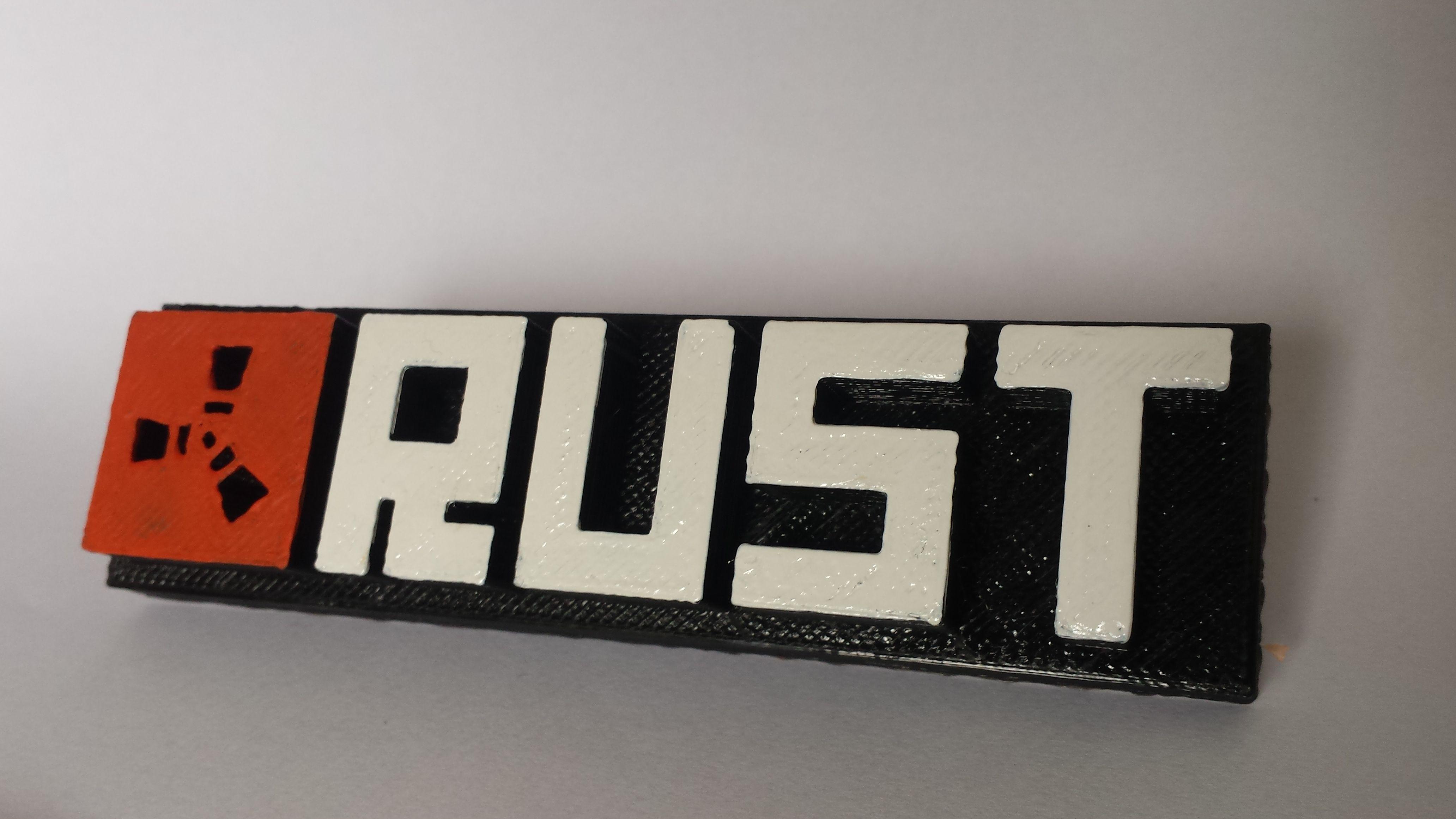 Rust Logo - rust logo (game) by douwe1230 - Thingiverse