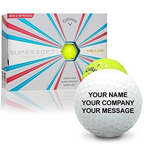 Yellow Ball Company Logo - Amazon.com : Callaway Golf Supersoft Yellow Personalized Golf Balls ...