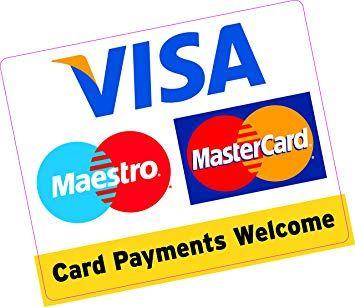Square Credit Card Logo - Card Payments Welcome Large Square 150x120mm Credit Card Vinyl