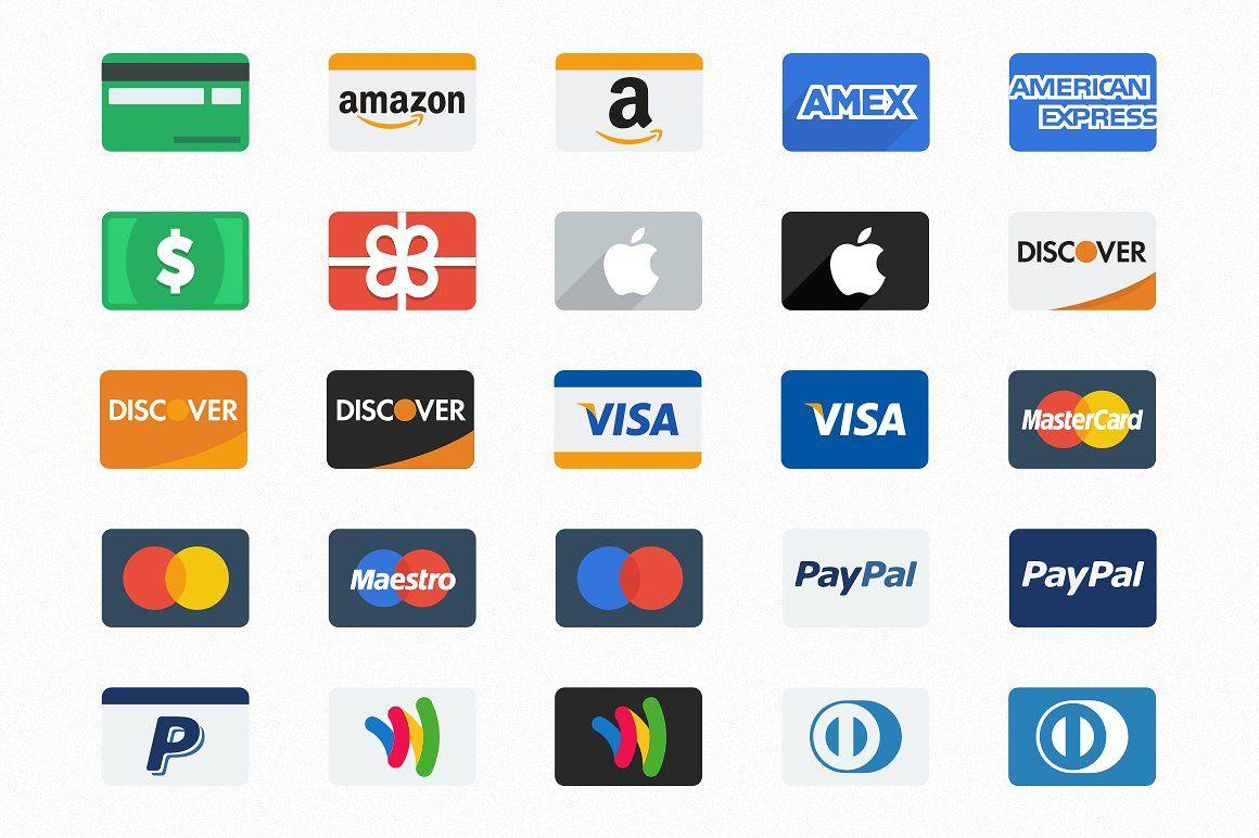 Square Credit Card Logo - Flat Credit Card Icons ~ Icons ~ Creative Market