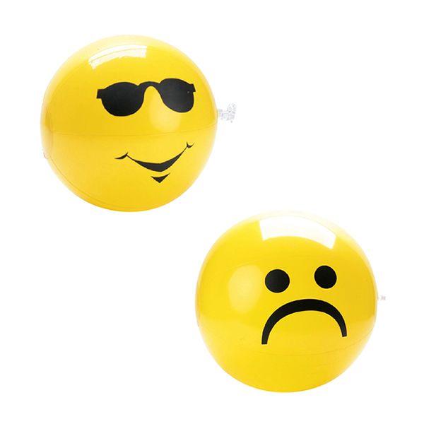 Yellow Ball Company Logo - Promotional 9 Yellow Facial Expression Ball. Customized 9 Yellow