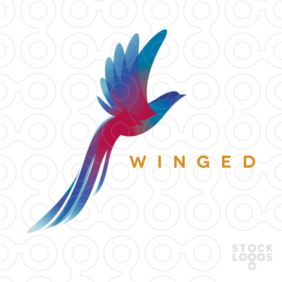 Winged Bird Logo - Winged bird. לוגו. Bird logos, Logos, Floral logo