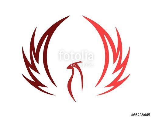 Winged Bird Logo - bird logo,phoenix symbol,wings icon,luxury style