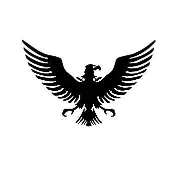 Winged Bird Logo - Sticker with Gespreizten Wings Bird Of Prey Eagle Deutschland ...