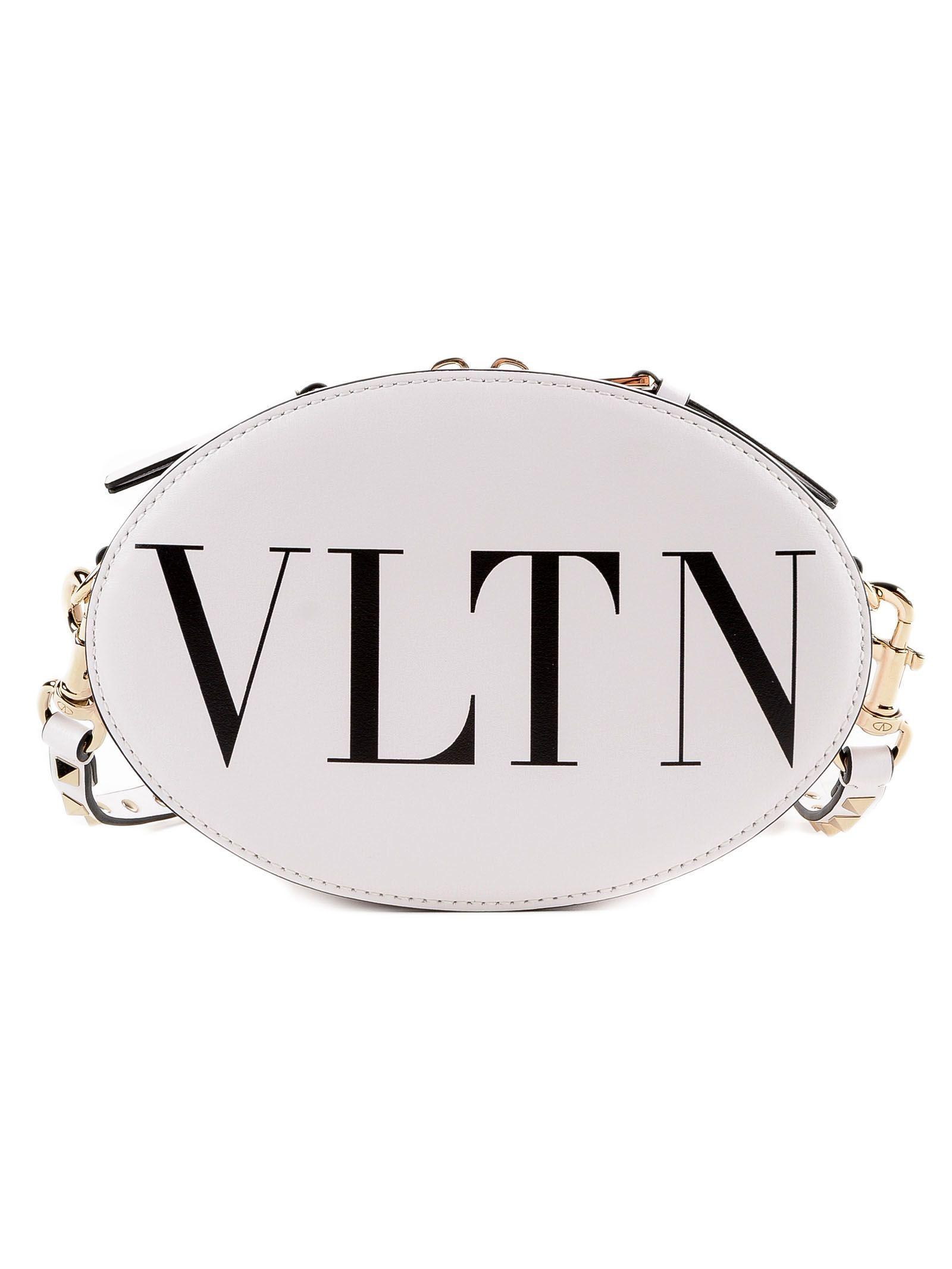 Valentino Logo - Valentino Logo Shoulder Bag In 0Vp Bianco/Nero | ModeSens