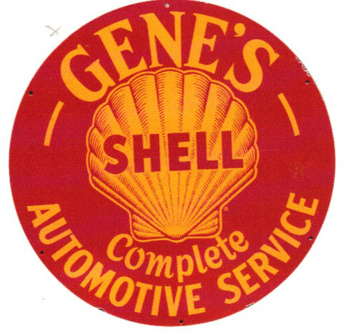 Old Shell Logo - Shell Gasoline Old Shell Porcelain Sign | Antique Porcelain Signs