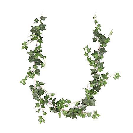 Ivy Leaf Logo - JUSTOYOU Ivy Leaves Garland Artificial Plants, 6.2ft English Ivy