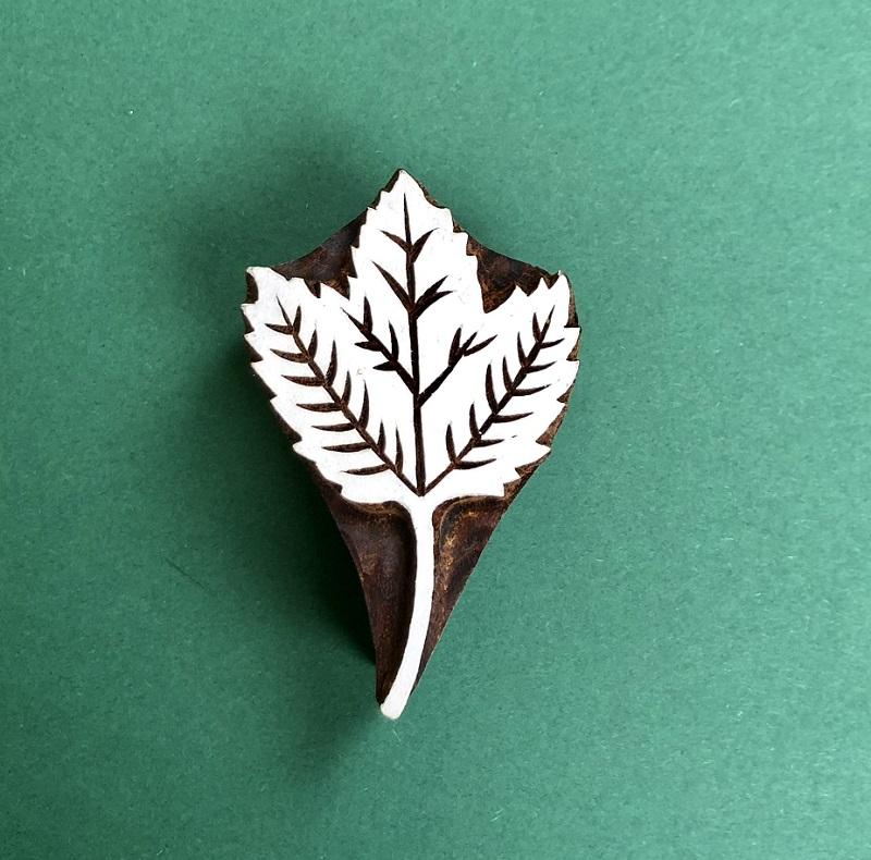 Ivy Leaf Logo - Indian Wooden Printing Block- Ivy Leaf - Arty Crafty
