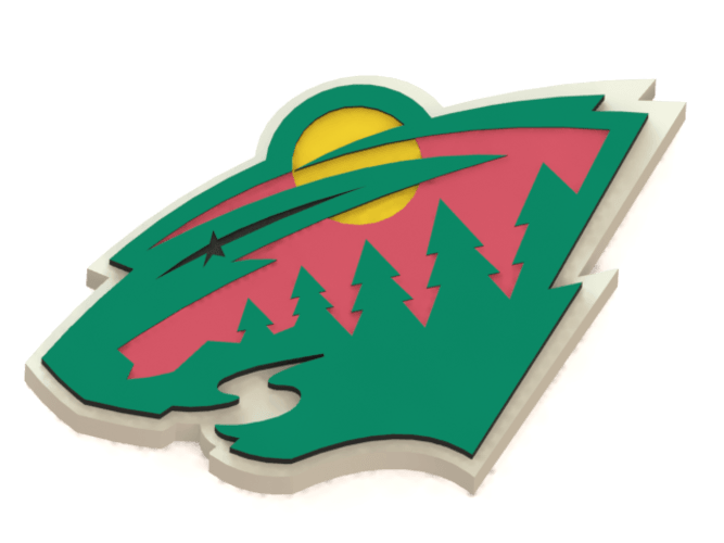 Wild Logo - 3D Printed Minnesota Wild logo by Ryšard Poplavskij | Pinshape