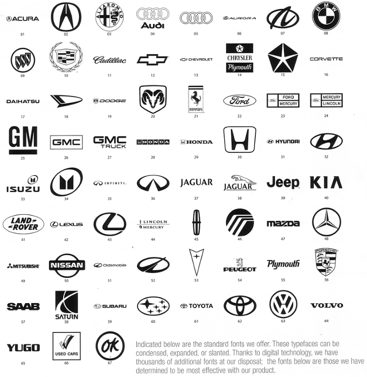 Black and White Car Logo - Logo Auto