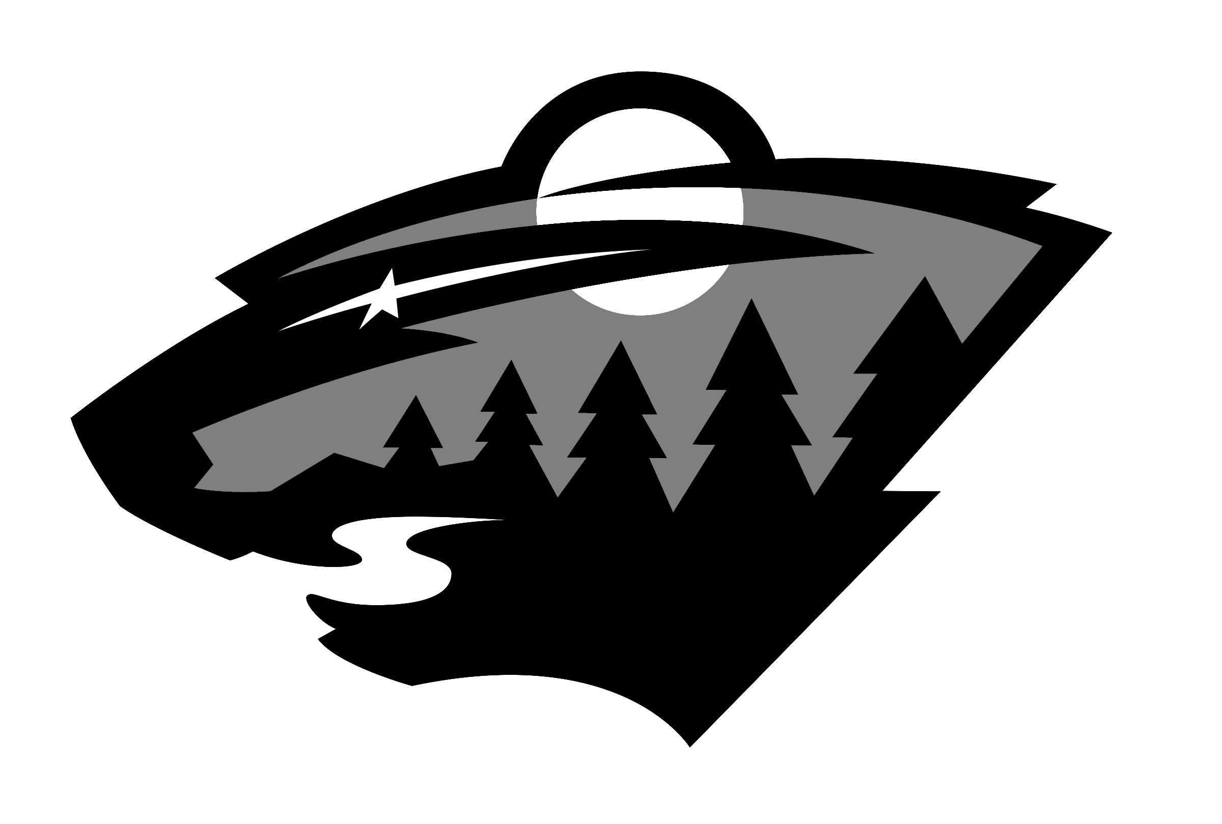 Wild Logo - Minnesota Wild logo black and white. Hockey. Logos, Minnesota Wild