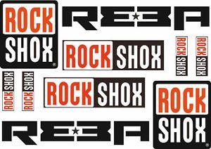 RockShox Logo - Rock Shox Reba Bicycle Forks Decals Stickers Graphic Set Vinyl Logo