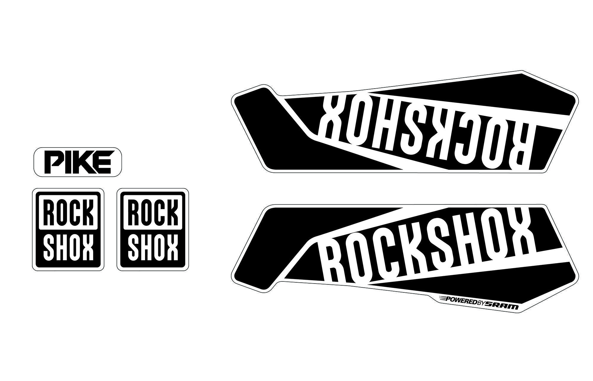 RockShox Logo - COMMENCAL 2017 | ROCKSHOX PIKE STICKER KIT SHINY BLACK