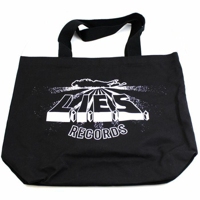 Black Record Logo - LIES LIES Records Logo Tote Bag (white on black) vinyl at Juno Records.