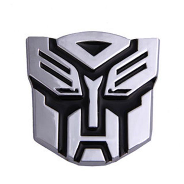 Transformers Autobot Logo - 3D Chrome Metal Transformers Autobots Logo Emblem Sticker Gas Tank