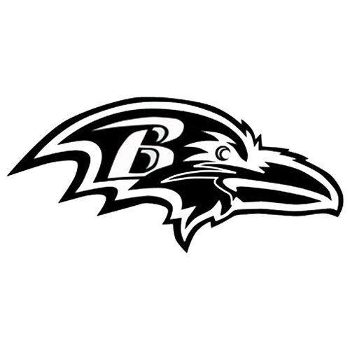 Black and White Ravens Logo - SUPERBOWL SALE -Baltimore Ravens Team Logo Car Decal