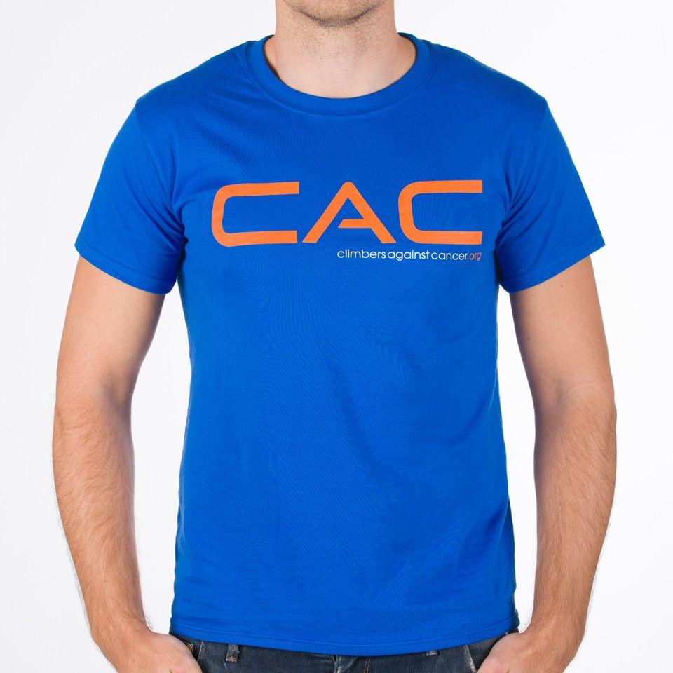 Blue Orange T-Shirts With Logo - Men's Royal Blue Orange CAC T Shirt Against Cancer