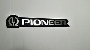 Pioneer Logo - Logo Pioneer old style plastic silver black 75mm | eBay