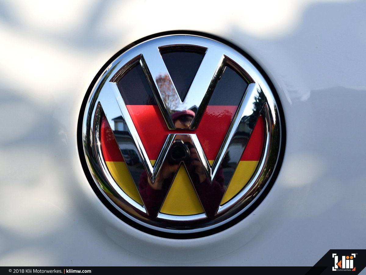German VW Logo - VW Rear Badge Insert - German Flag – Klii Motorwerkes