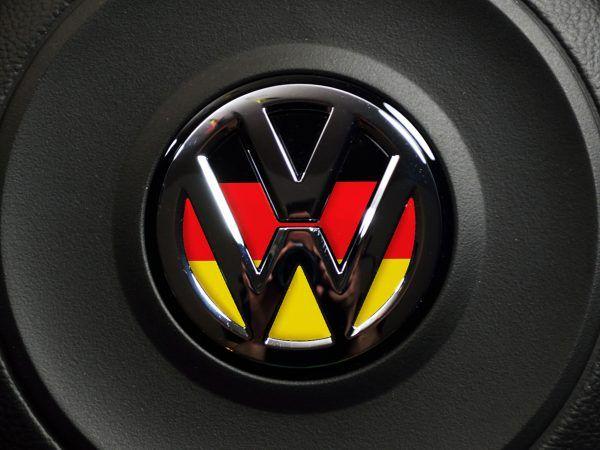 German VW Logo - Klii Badge recess 4pc inlay kit - German flag - VAG Cafe