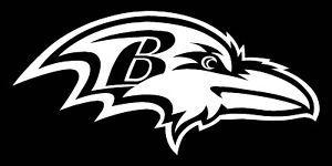 Black and White Ravens Logo - BALTIMORE RAVENS LOGO CAR DECAL VINYL STICKER WHITE 3 SIZES | eBay