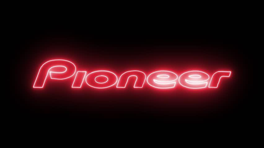 Pioneer Logo - Pioneer Logo with Neon Lights. Stock Footage Video (100% Royalty ...