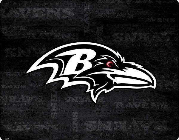 Black and White Ravens Logo - Baltimore Ravens Black & White Playstation 3 & PS3 Slim Skin