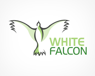 White Falcon Bird Logo - Logopond, Brand & Identity Inspiration (White Falcon)