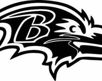 Black and White Ravens Logo - Baltimore ravens decal | Etsy