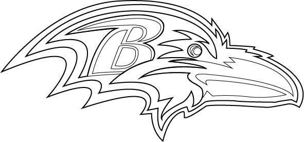 Black and White Ravens Logo - Baltimore Ravens Logo Outline Vector. Fully layered vector