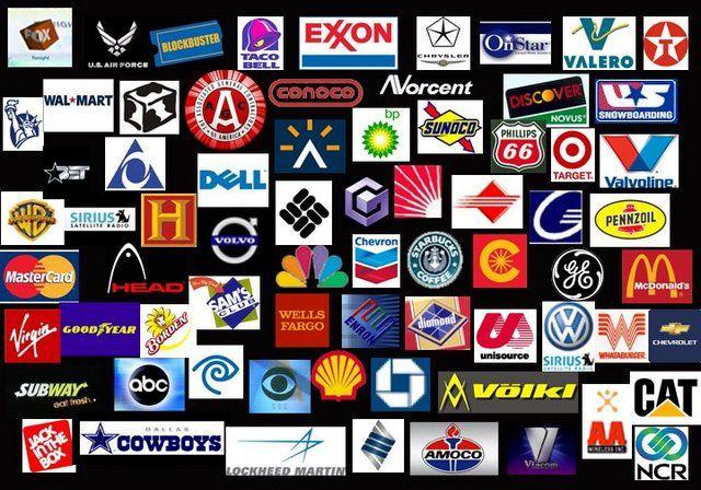 Illuminati Symbols in Corporate Logo - Illuminati Symbols Corporate Logos Collage