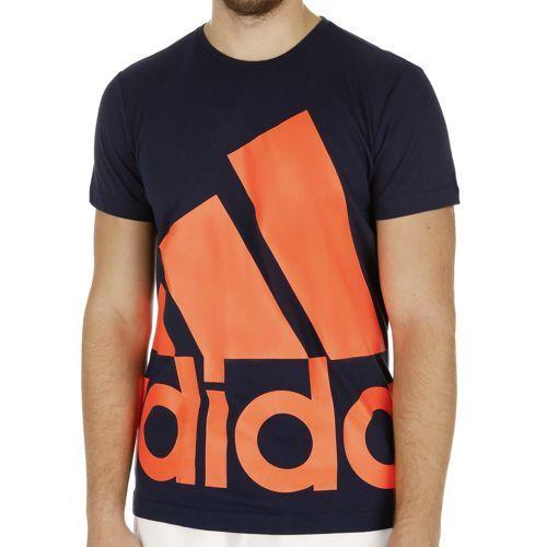 Blue Orange T-Shirts With Logo - adidas Essentials Big Logo T-Shirt Men - Dark Blue, Orange buy ...