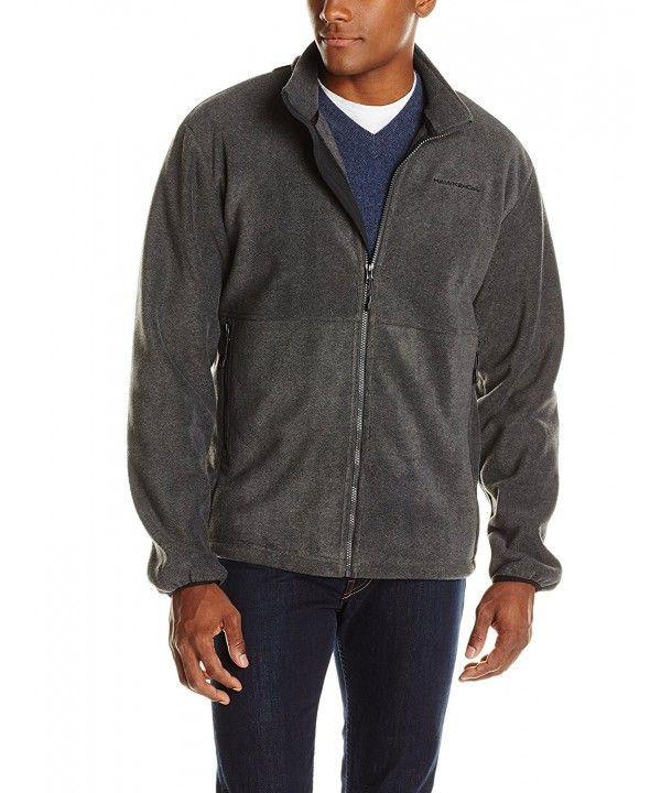 Hawke & Co Logo - Hawke & Co Men's Full-Zip Polar Fleece Jacket - Charcoal - CQ11LAND83D