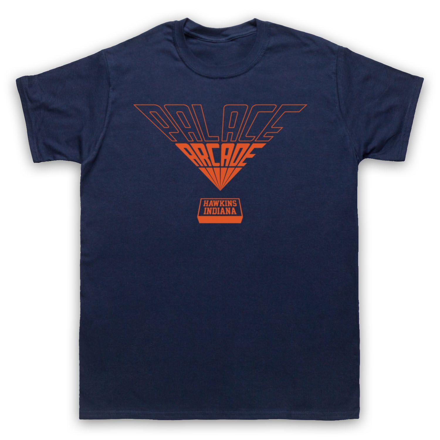 Blue Orange T-Shirts With Logo - STRANGER THINGS PALACE ARCADE ORANGE LOGO SCI FI TV ADULTS & KIDS T ...